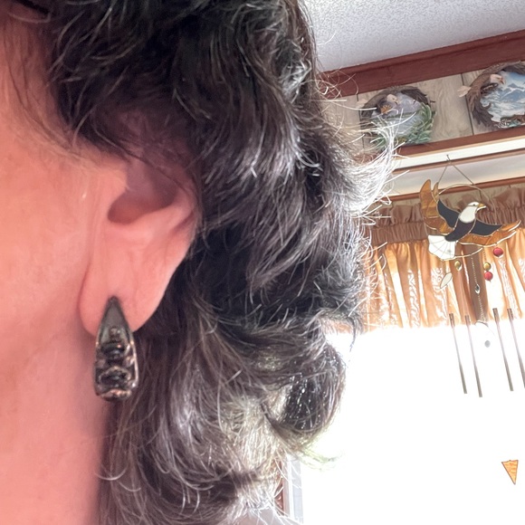 Onyx & Sterling Earrings - Picture 7 of 7